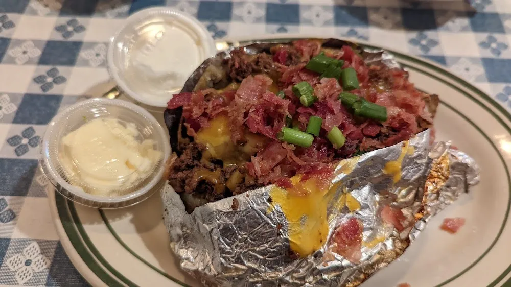 Prime Rib Stuffed Potato